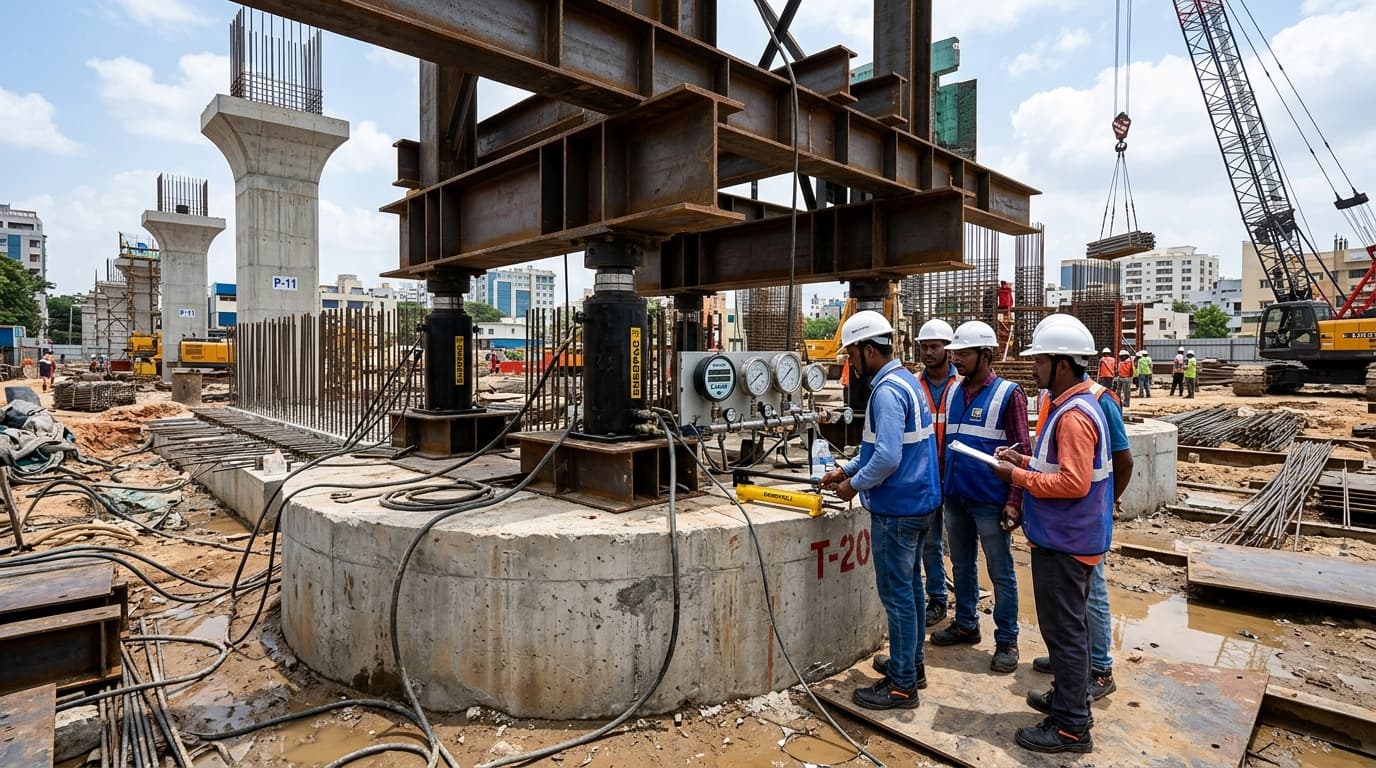 Metro Transit Viaduct Static & Dynamic Pile Load Testing